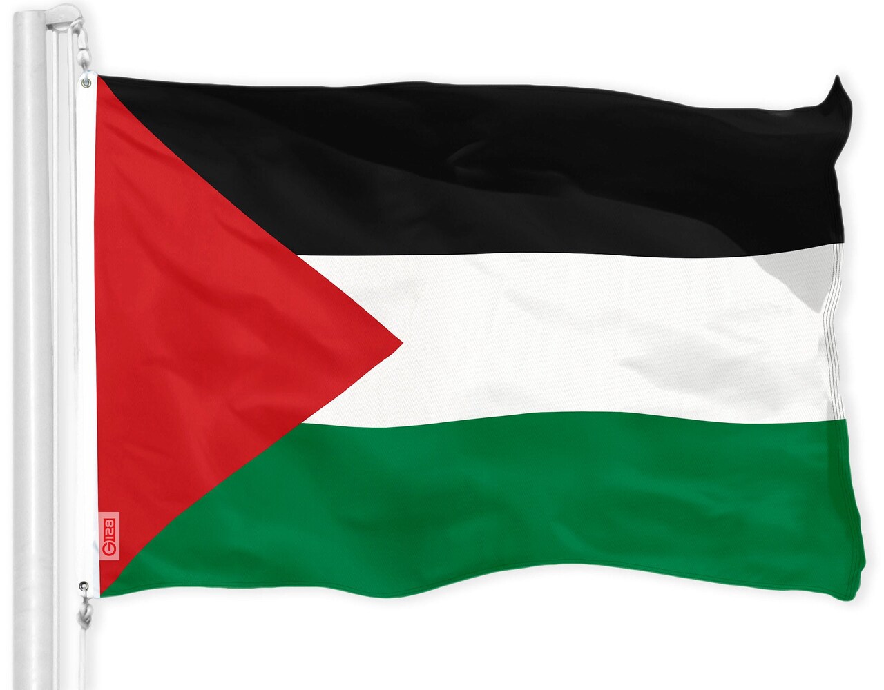 G128 Palestine Palestinian Flag | 3x5 feet | Printed 150D, Indoor/Outdoor, Vibrant Colors, Brass Grommets, Quality Polyester, Much Thicker More Durable Than 100D 75D Polyester